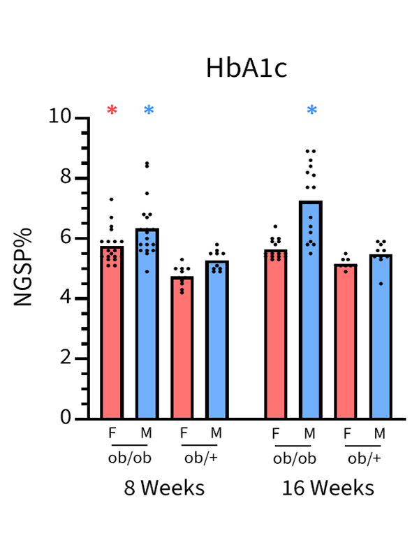 Serum Chemistry and Hormones - HbA1c - JAX® Mice Strain B6.Cg-Lepob/J (000632)