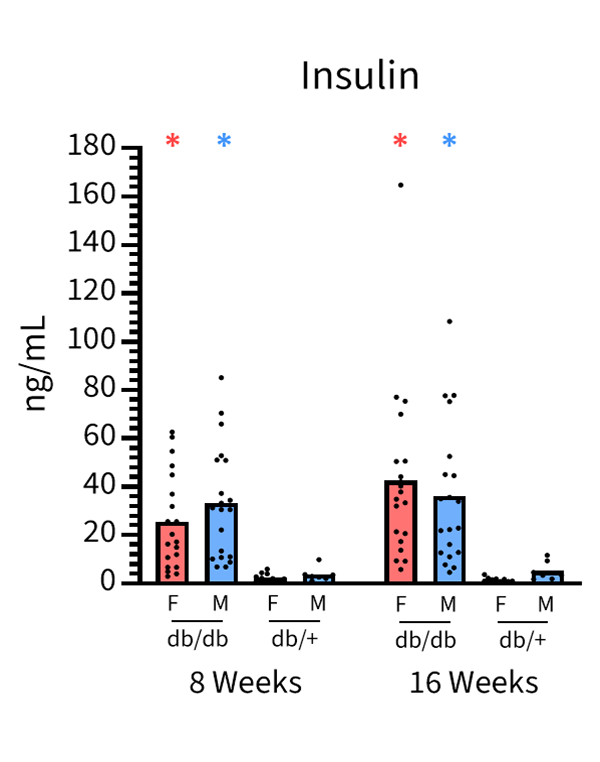 Serum Chemistry and Hormones - Insulin - JAX® Mice Strain B6.BKS(D)-Leprdb/J (000697)