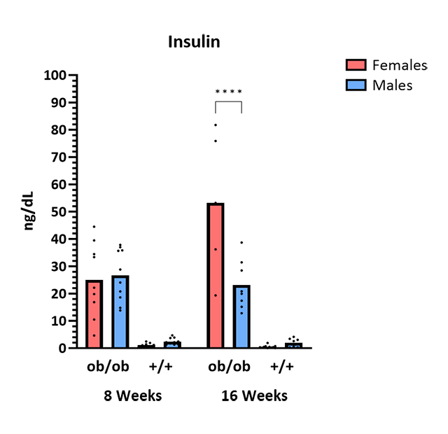 Mouse Phenotype Info - Insulin - JAX® Mice Strain BTBR-Ob (004824)