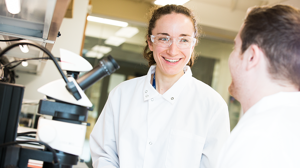 The Jackson Laboratory's Beth Dumont in her lab. Photo credit: Tiffany Laufer