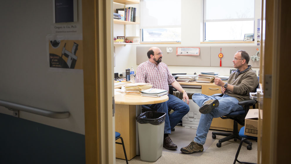 Greg Cox and Robert Burgess at The Jackson Laboratory