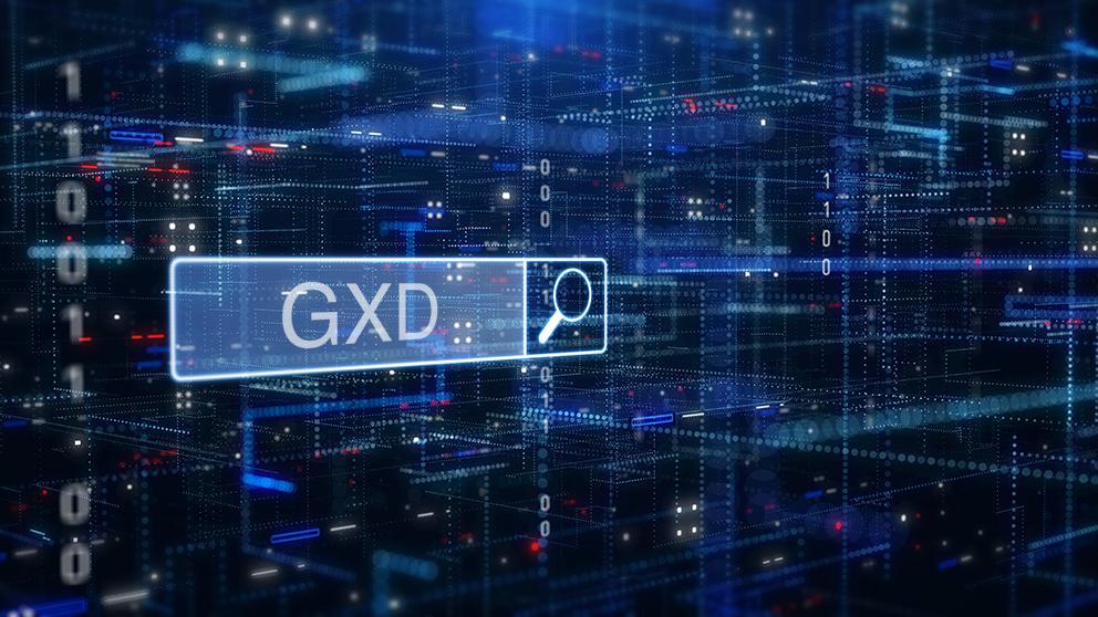 An abstract rendering of the Jackson Laboratory's Gene Expression Database for Mouse Development (GXD).