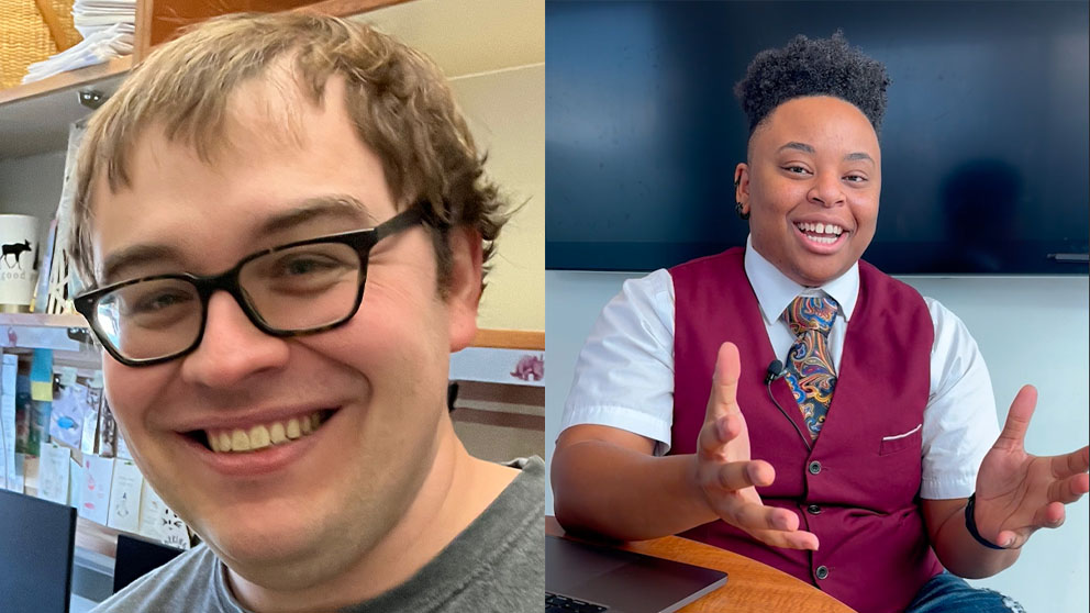 (l to r) Michael MacLean and Lisa Wren, the two recipients of the 2023 JAX Scholar awards.